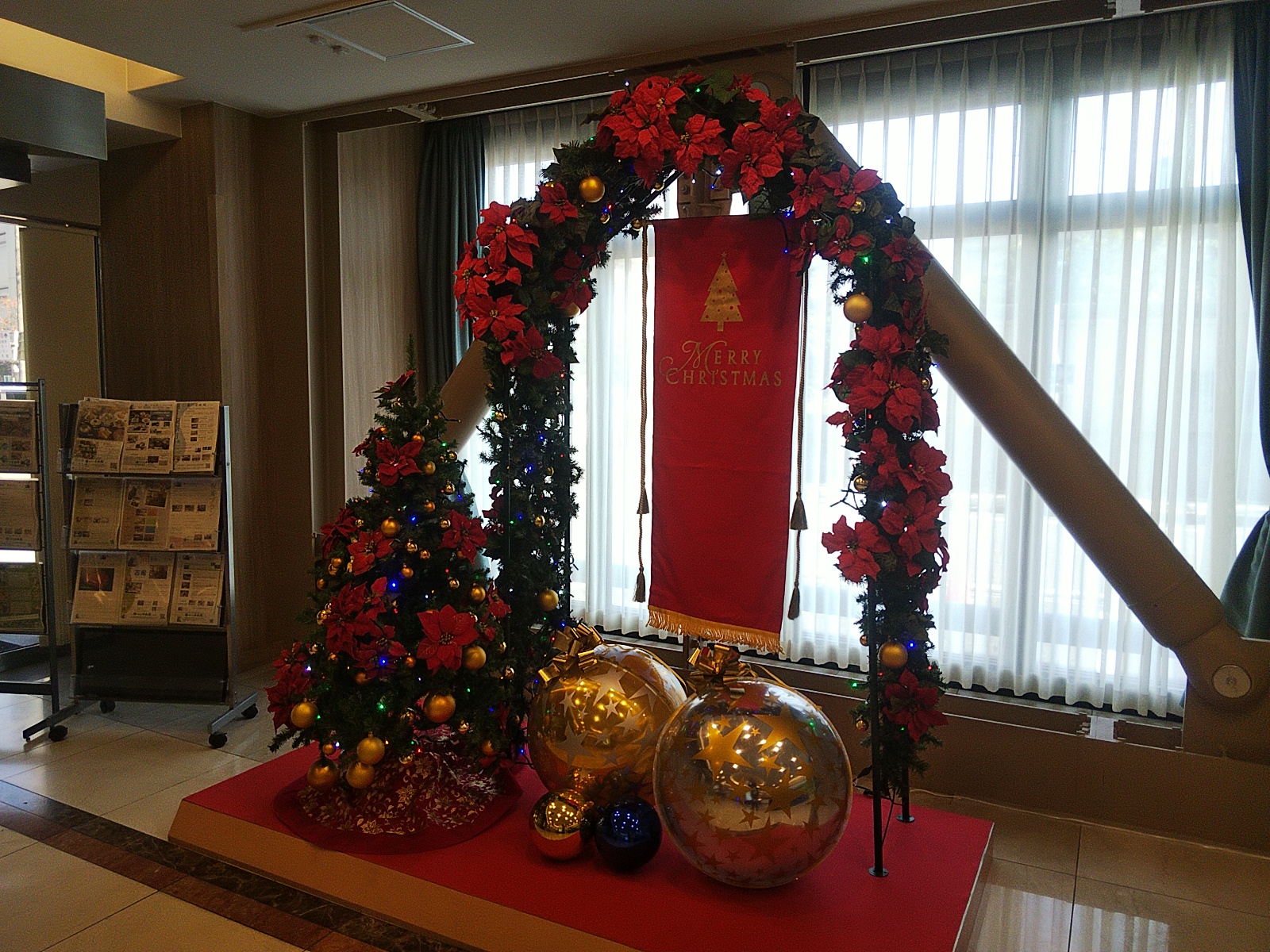 徳島 ホテル千秋閣 様 クリスマス 正月ディスプレイ 四国大洋工芸